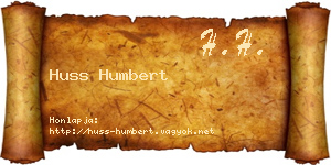Huss Humbert névjegykártya